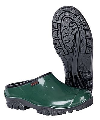 Shova Green Black Slip-on Clog
