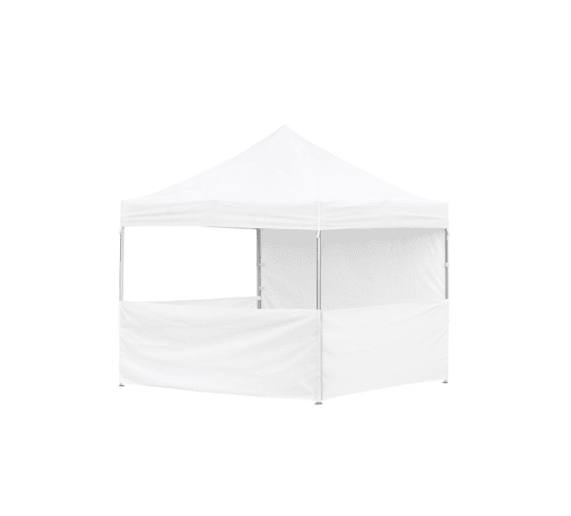 3m x 3m Gazebo Steel Frame - 3 Half-Wall - 1 Full-Wall