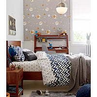 Wooden Twin Bed Frame for Kids – Classic Brown Finish, Sturdy & Stylish