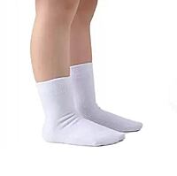 Kids White Medium Socks 3 Pcs