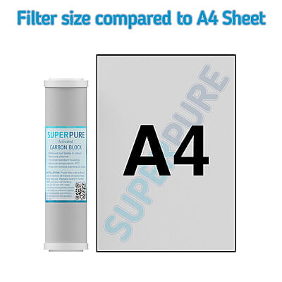 SUPERPURE 10 inch Carbon Block Water Filter Replacement Cartridge