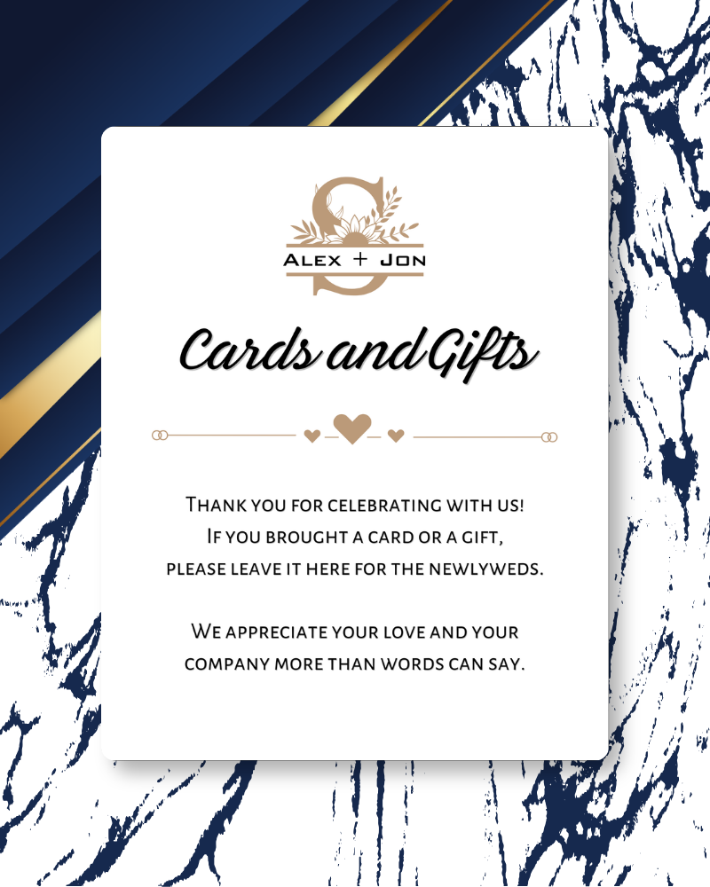 Knot Series Reception Easel Signs