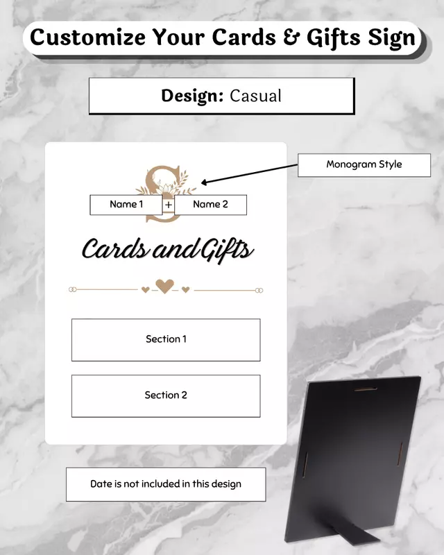 Knot Series Reception Easel Signs
