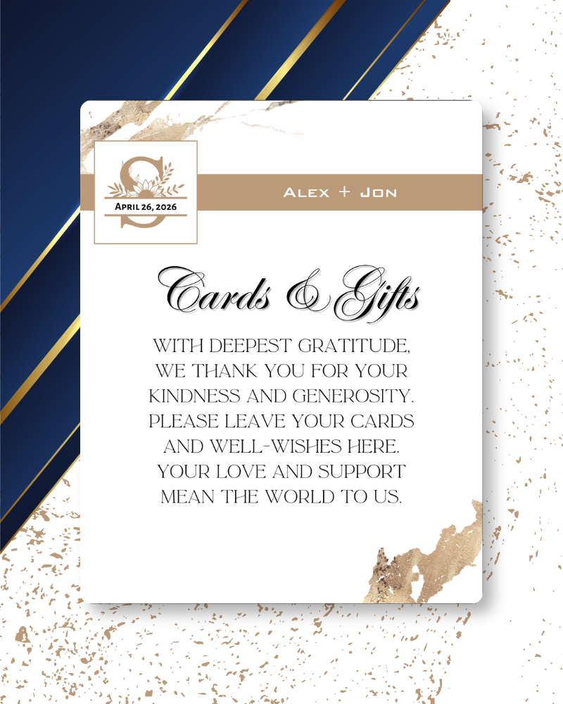 Knot Series Reception Easel Signs