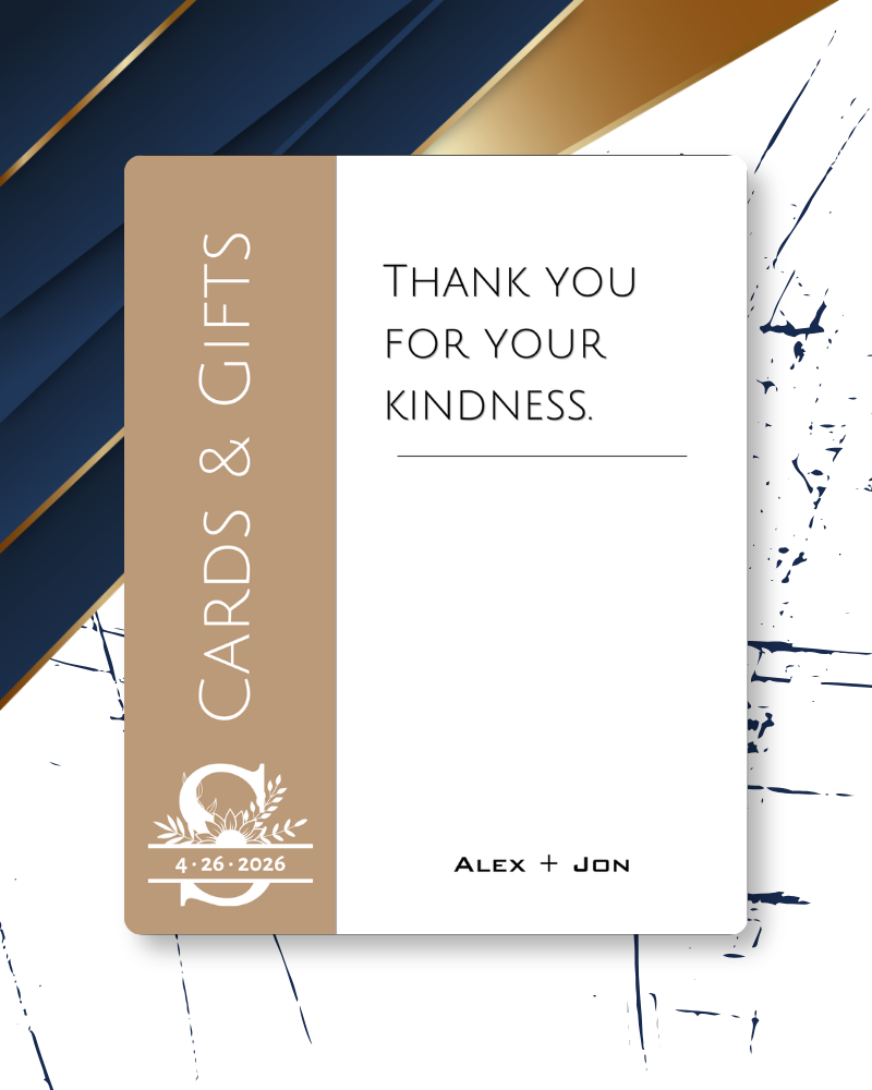 Knot Series Reception Easel Signs