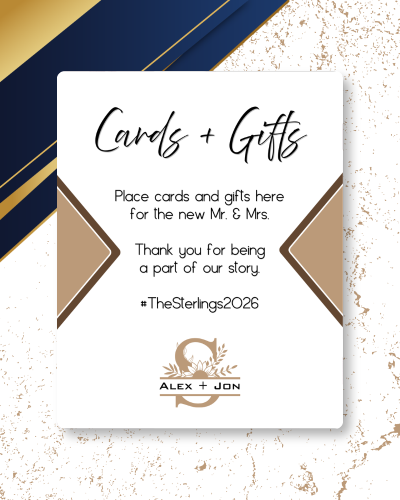 Knot Series Reception Easel Signs