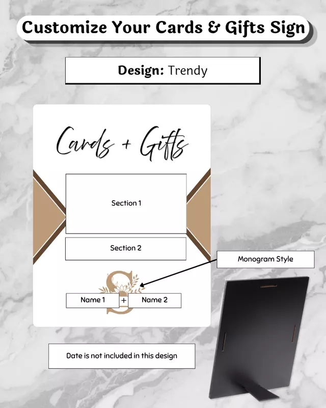 Knot Series Reception Easel Signs