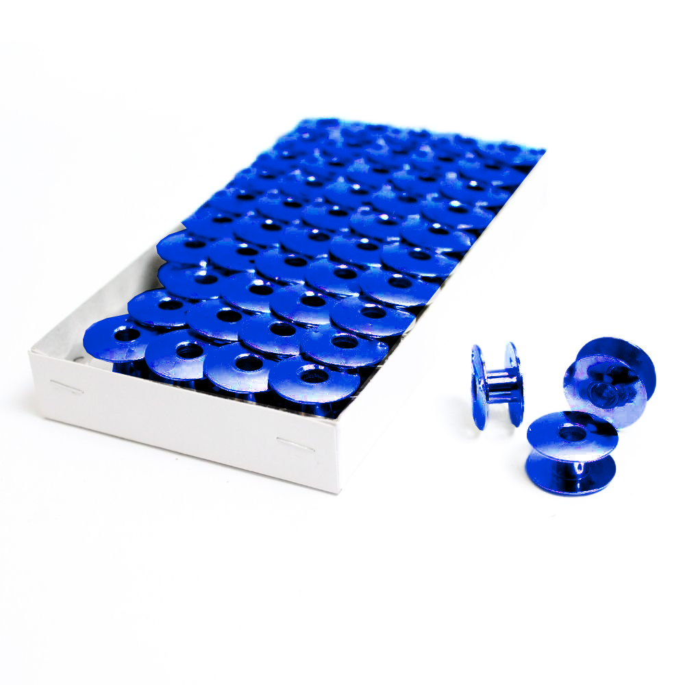 Carretel En Aluminio Sin Huecos Azul Caja X 100 Unidades Carretel En Aluminio Sin Huecos Azul Caja X 100 Unidades