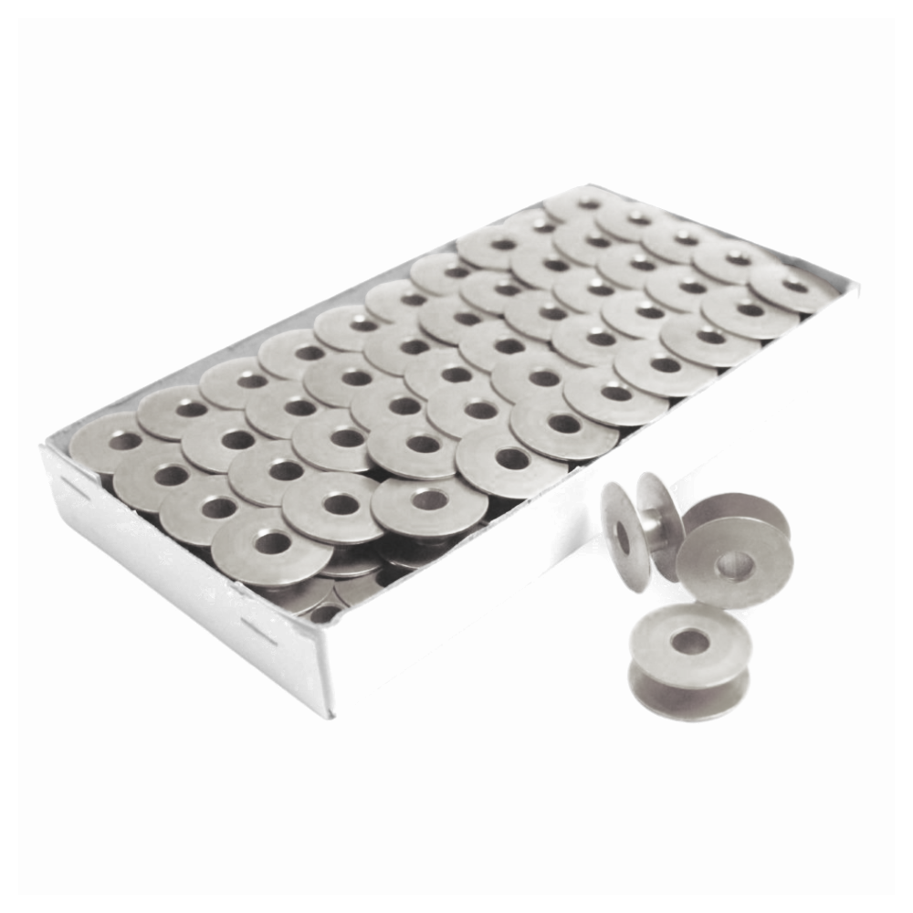 Carretel Metálico Sin Huecos (Plana) Caja X 100 Unidades Carretel Metálico Sin Huecos (Plana) Caja X 100 Unidades