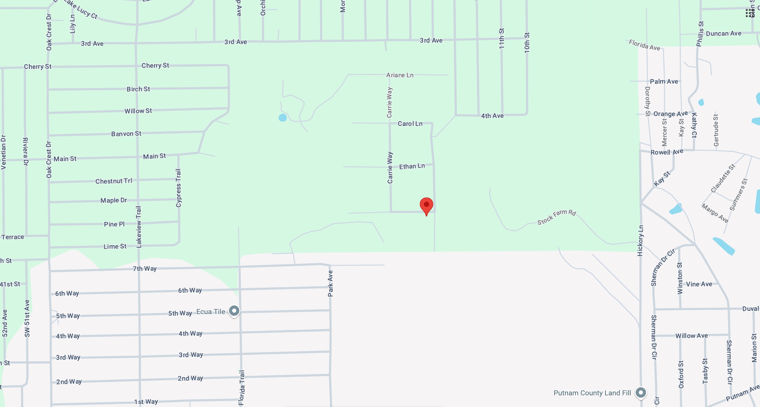 Carrie Way Lot on a Dirt Road - 1.01 Acres of Land in Interlachen