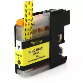 Cartouche Jet d'Encre Brother LC101/LC103 XL Compatible Yellow