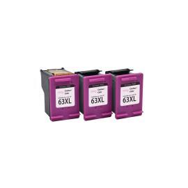 Cartouche Jet d'Encre HP 63 XL Compatible Color ( 3x Cartouches + 1 Tête d'Impression )