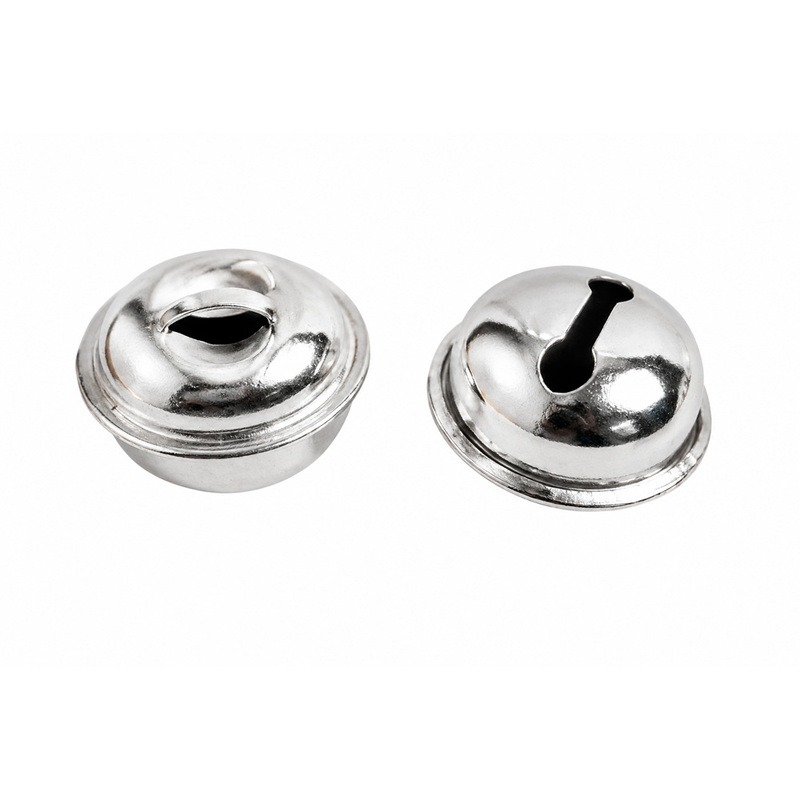 Cascabel 20 Mm Plano Plata Paquete X 100 Unidades