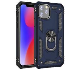 Case Apple iPhone 11 Pro Max Bleu marine - Armor Hybride Military avec bague de maintien