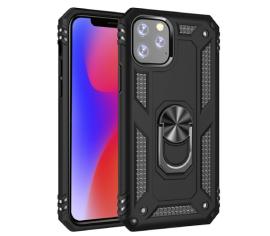 Case Apple iPhone 12 Mini Noir - Armor Hybrid Military avec bague de maintien