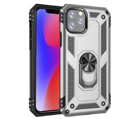 Case Apple iPhone 12 Pro Max Argent - Armure Hybride Militaire avec bague de maintien