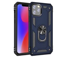 Case Apple iPhone 12 Pro Max Bleu marine - Armure Hybride Militaire avec bague de maintien