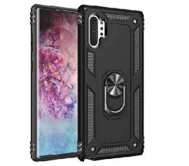 Case Samsung Galaxy Note 10 Noir - Armor Hybride Military avec bague de maintien
