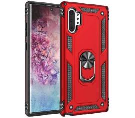 Case Samsung Galaxy Note 10 Plus 5G Rouge - Armor Hybride Military avec bague de maintien