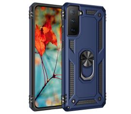 Case Samsung Galaxy S21 Plus 5G Bleu marine - Armor Hybrid Military avec bague de maintien
