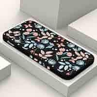 Case Apple IPhone 12 Pro Max Noir Imprime Floral