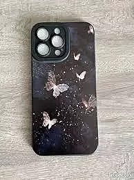 Case Apple IPhone 12 Pro Noir Motif Papillon Dore