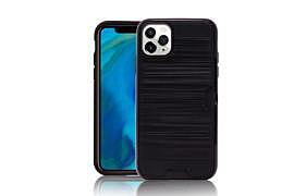 Case Apple iPhone 11 Pro Noir - Hybride avec fente pour carte