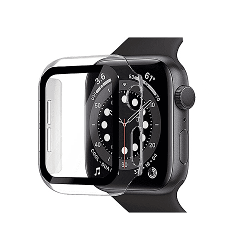 Case Avec Tempered Glass Full Protection Apple iWatch Series 44 Mm Transparent