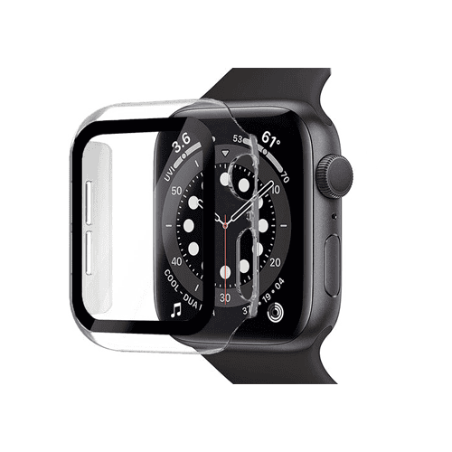 Case Avec Tempered Glass Full Protection Apple iWatch Series 44 Mm Transparent