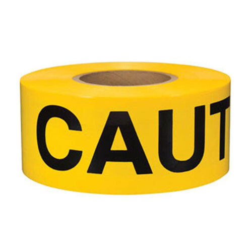 Yellow caution tape, 2 mil, 3"X1000'