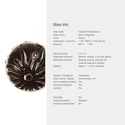 Sara Low Fire Celadon Chrome Black