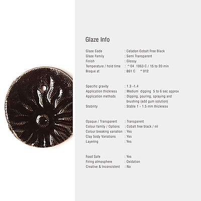 Sara Low Fire Celadon Cobalt Free Black Sara Low Fire Celadon Cobalt Free Black