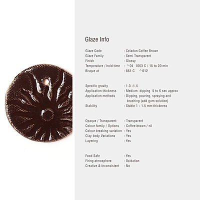 Sara Low Fire Celadon Coffee Brown Sara Low Fire Celadon Coffee Brown