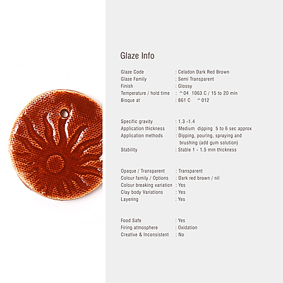 Sara Low Fire Celadon Dark Red Brown Sara Low Fire Celadon Dark Red Brown