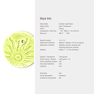 Sara Low Fire Celadon Light Green Sara Low Fire Celadon Light Green