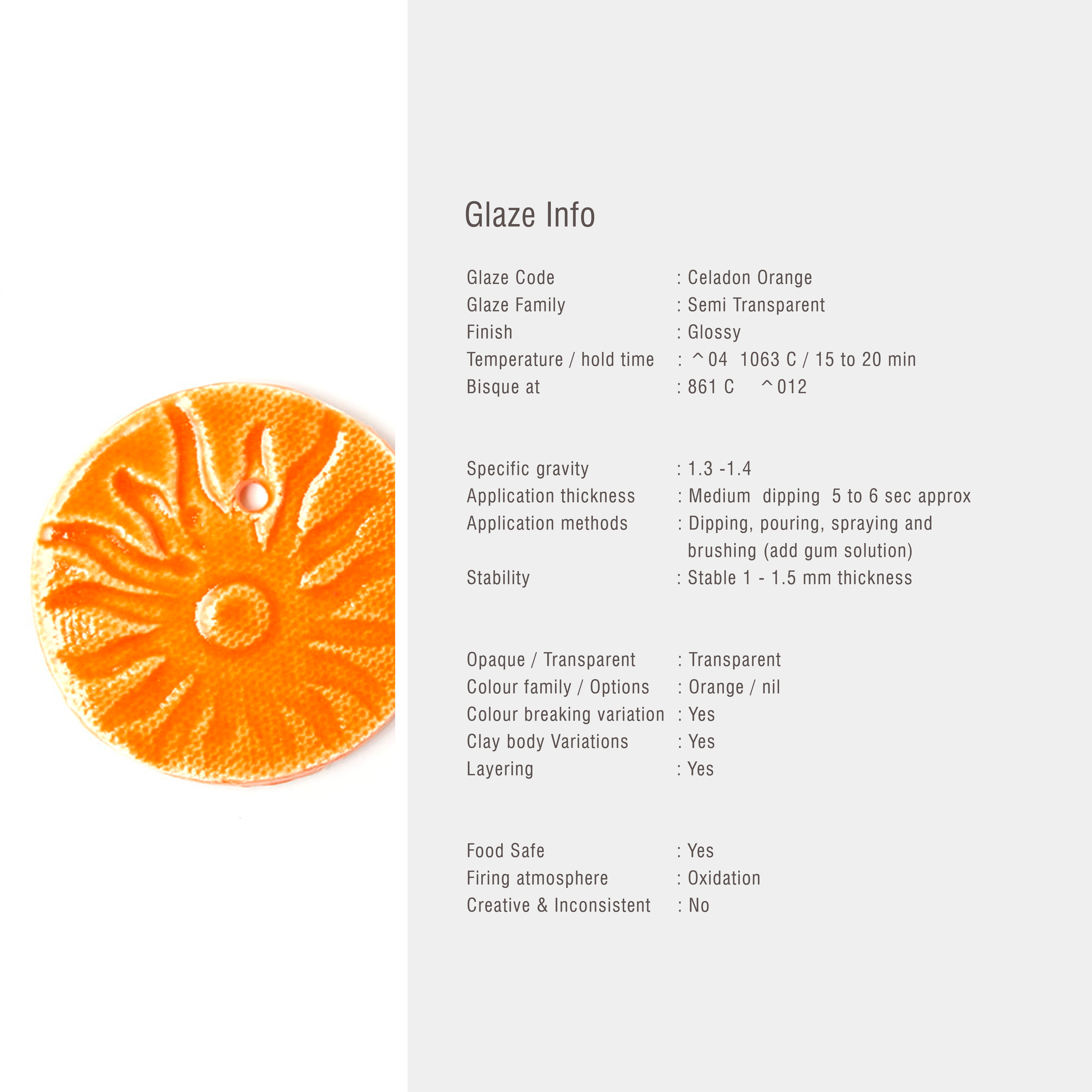 Sara Low Fire Celadon Orange Sara Low Fire Celadon Orange