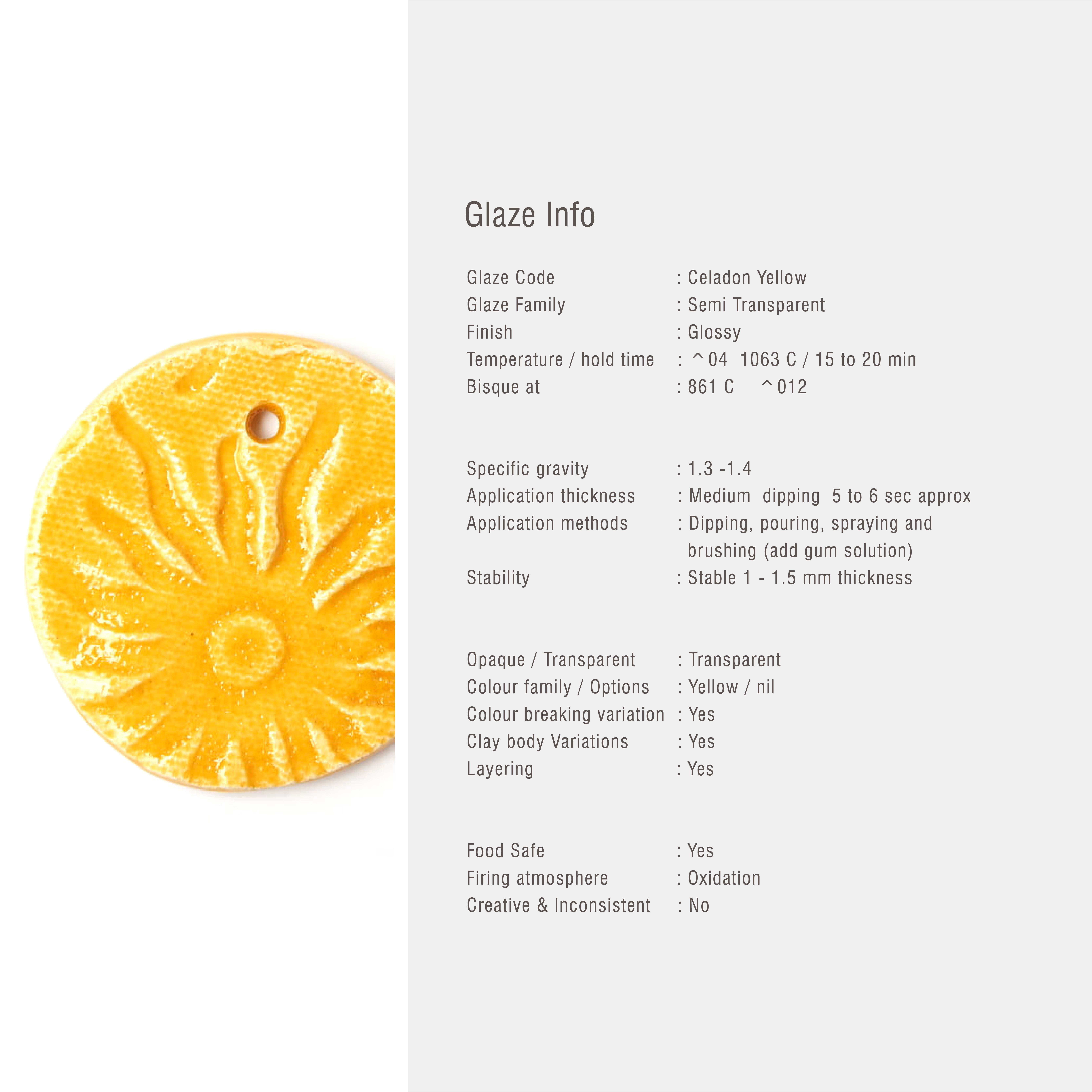 Sara Low Fire Celadon Orange Yellow