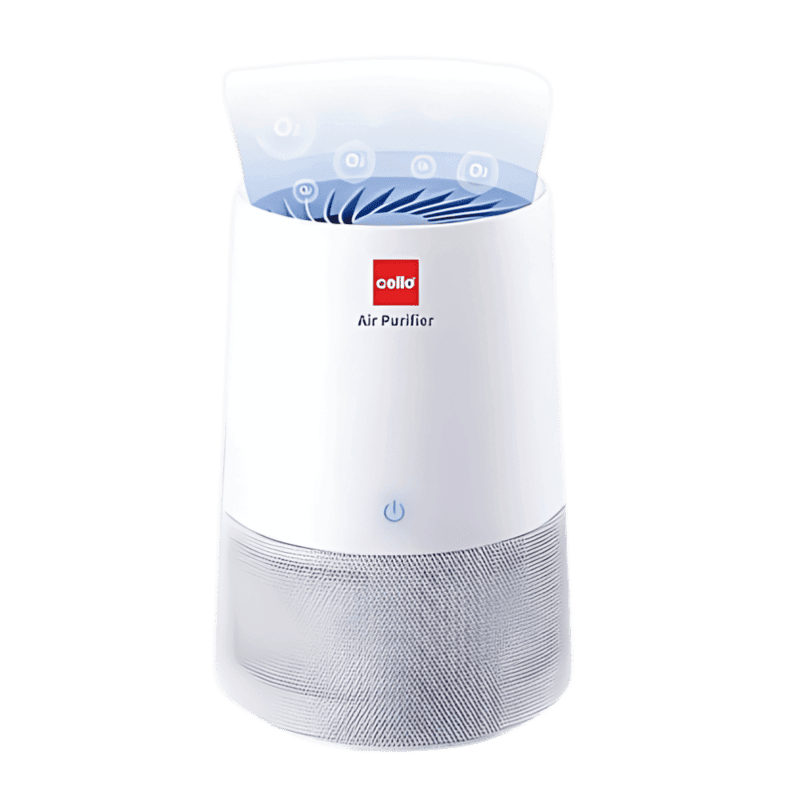 Front view of the sleek white Cello Air Purifier AP-100.