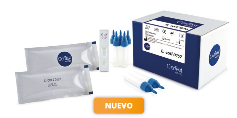 Prueba para detección de E. Coli (O157:H7) en cassette - caja con 20 pruebas - CerTest