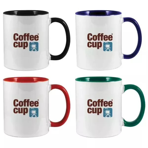 Printed Two Tone Ceramic Mugs