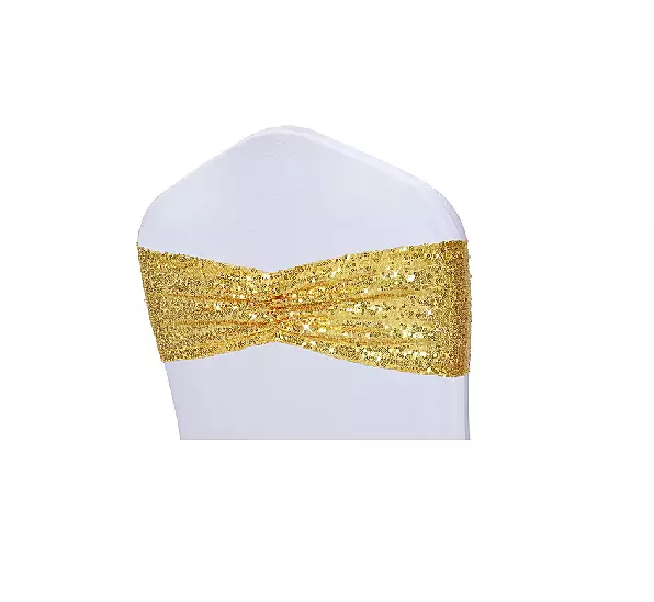 Chair Sashes Sequin Glitter Bows Bands
