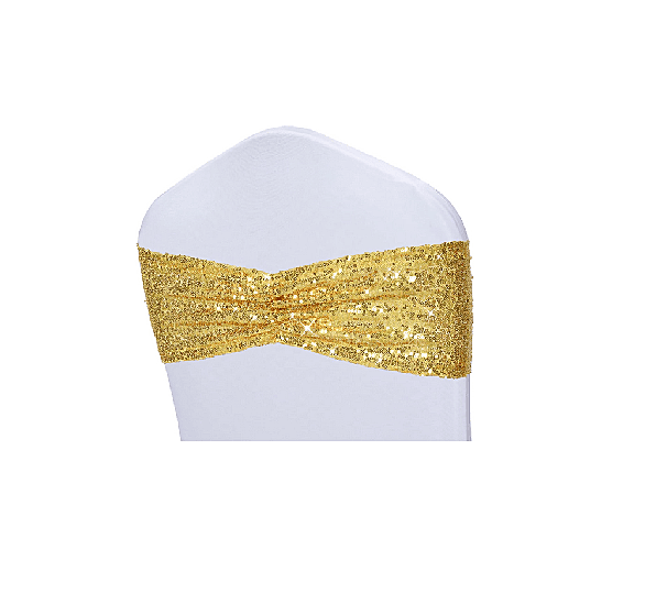 Chair Sashes Sequin Glitter Bows Bands