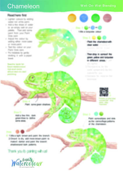 Flap-necked Chameleon Instruction Poster