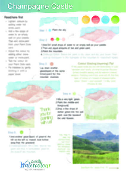 Champagne Castle Instruction Poster