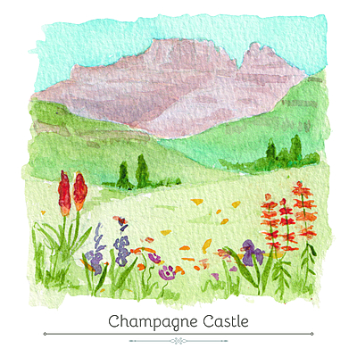 Champagne Castle Product Display Card