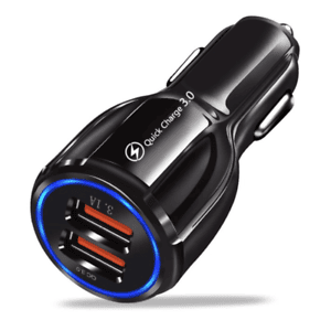 Chargeur Auto Fast Double Ports 3.0A  Samsung Noir