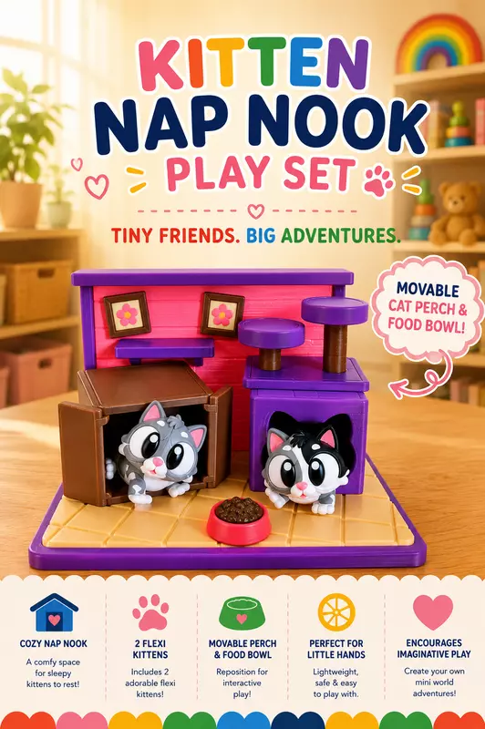 Kitten Nap Nook Play Set