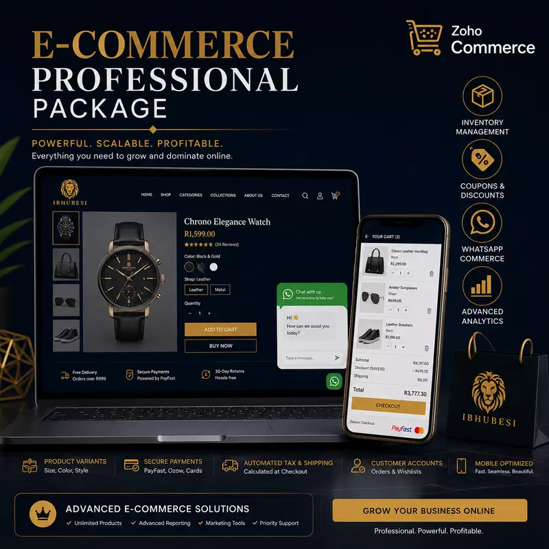 E-Commerce Professional Package (Zoho Commerce Pro)