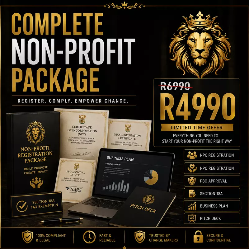 Complete Non-Profit Registration Package (NPC + NPO + PBO)