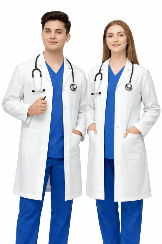 Unisex Premium White Lab Coat – 100% Italian Pima Cotton, 220 GSM